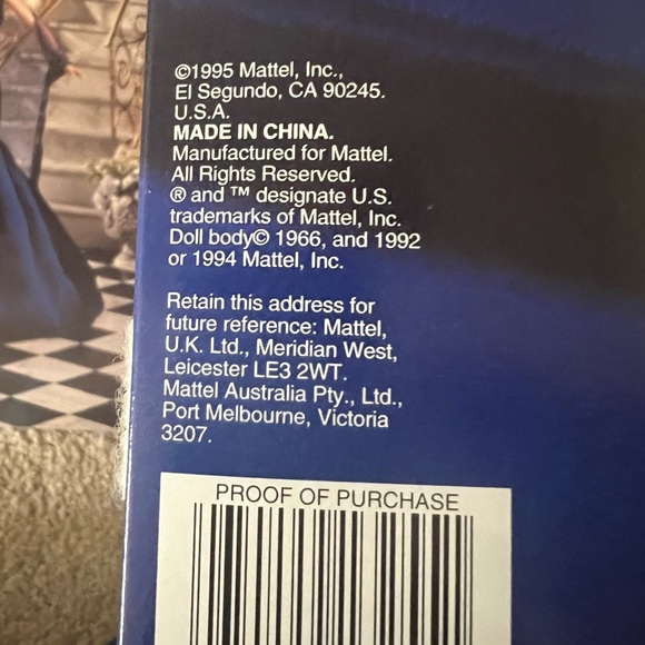 Vintage 1995 Sapphire Dream Barbie
Limited Edition
Sealed in box - Picture 3 of 4